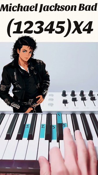 Michael Jackson Bad Piano Tutorial for Beginners #easypiano #shorts