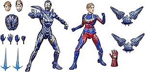 Marvel Legends Series 6-Inch Scale Action Figure Toy Captain and Rescue Armor 2-Pack, Infinity Saga Character, Premium Design, 2 Figures and 12 Accessories (Amazon Exclusive)