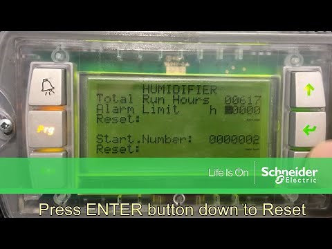 Resetting Humidifier Run Hours on Uniflair LE Chilled Water | Schneider Electric Support