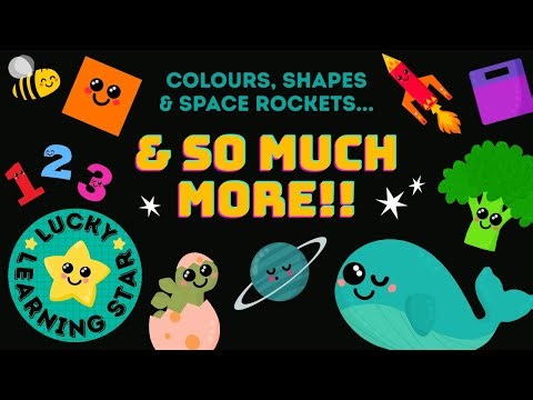 🚀 Learn Colours, Shapes, Space, Dinos & More! Lucky Learning Star Educational Video Marathon
