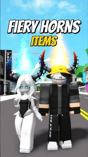 6 ITEMS HORNS FIERY EFFECT🔥 In Brookhaven #roblox #brookhaven