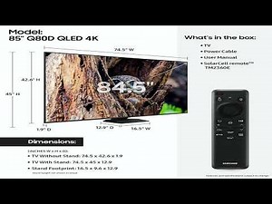 Review: SAMSUNG 85-Inch Class QLED 4K Q80D Series Smart TV | QN85Q80D, 2024 Model with Quantum HDR+