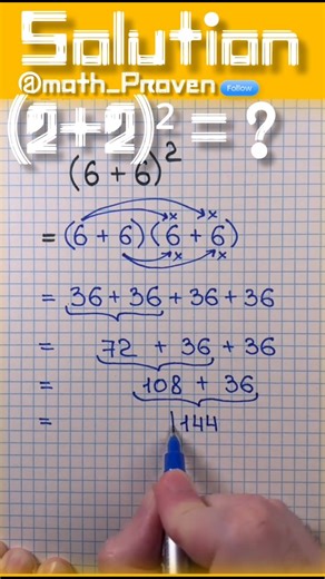 Math_proven on Instagram‎: "Solve this simple math puzzle! 🧠🔥 Can you answer (2 + 2)² = ? faster than everyone else? Drop your answer in the comments 💬✍️ Tag your friends and challenge them now! 📚🌍 🇮🇩 Math puzzle Indonesia, teka teki angka, viral reels ID 🇩🇪 Mathe Rätsel, brain teaser DE, logik puzzle 🇹🇷 Matematik bulmaca, zeka testi, trend reels TR 🇮🇳 Math puzzle India, brain teaser Hindi, logic challenge 🇺🇸 Math riddle, trending reels US, logic brain game 🇮🇷 معمای ریاضی، تست ه
