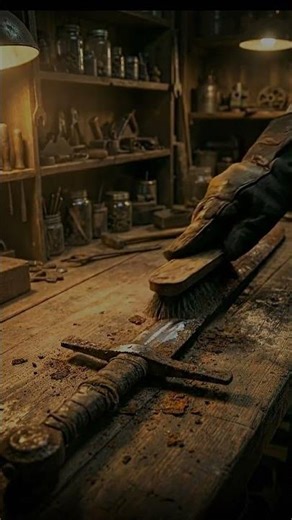 Restoring an Ancient Sword: Cleaning the Rust ⚔️✨