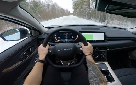 【4K | 驾驶】2022 星途 EXEED TXL 2.0 评测 雪地 POV试驾！