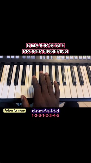 B major scale is not as difficult as you think… Play with ease😌 #PianoLesson #uktiktok #ukmusic #us #NorthAmericaVibes