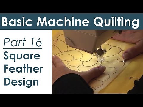 How to do a Square Feather Design for Machine Quilting