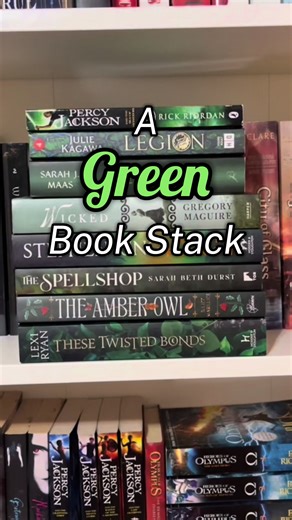 Bookstack Colour Challenge! This time I picked 💚 GREEN 💚 If you see this, consider yourself challenged to make your own colourful stack 😉 #bookstack #bookstackcolour #greenbooks #bookcolourchallenge #fiction #booktok