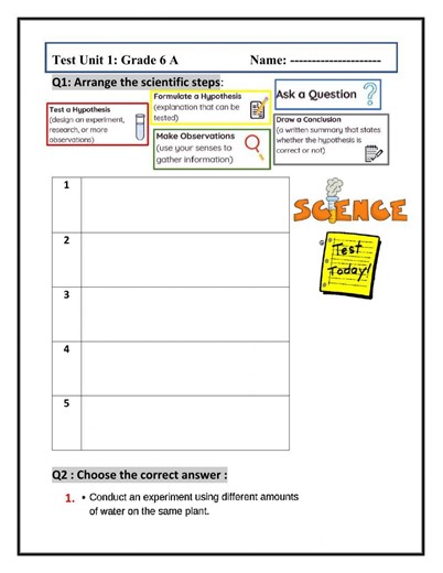 Scientific method and variables worksheet