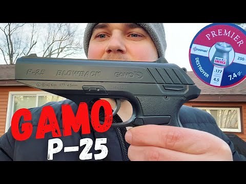 Gamo P25 Blowback Air Pistol Review !!