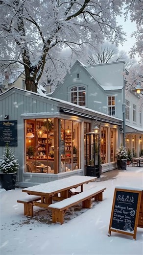 Snowstorm Outside a Warm Cabin ❄️ Cozy Cafe Ambience #wintervibes #jazzmusic #snowstorm