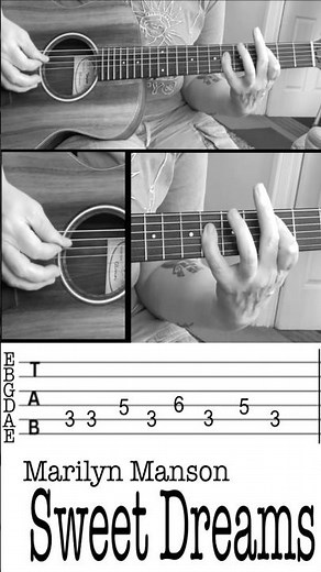 sweet dreams guitar tabs easy Marilyn Manson guitar lesson