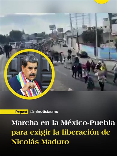 Marcha en México-Puebla por la liberación de Maduro