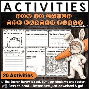 How to Catch the Easter Bunny Activities | Math, STEM & Writing Easter Worksheet