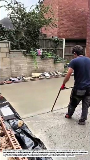 Watch How Workers Level Fresh Concrete Like This! | Concrete Slab Finishing Technique.