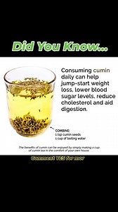 🌿 Health Benefits of Cumin 👇 Cumin is more than just a spice for your kitchen! Here are a few amazing health benefits of adding cumin to your diet: 1. **Boosts Digestion** 🌱: Cumin stimulates digestive enzymes, helping you digest food better and reduce bloating. 2. **Rich in Antioxidants** 🛡️: It's packed with antioxidants, which help protect your body from harmful free radicals. 3. **Supports Weight Loss** ⚖️: Cumin can help boost metabolism and reduce fat accumulation, making it a great ad