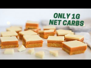 YUMMY Keto White Chocolate Caramel Slice Recipe! (sugar-free & gluten-free)