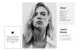 Model profile - Web Page Design by Nicepage