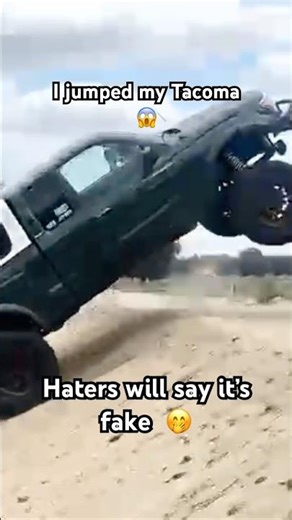 I jumped my Tacoma😱 #ai #automobile #music #tacoma #ocotillowells #offroad