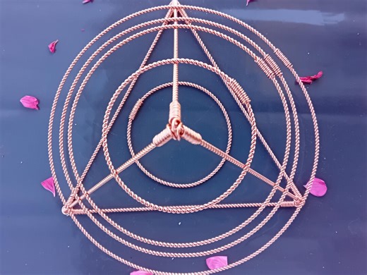 Copper Tensor Tetrahedron Pyramid With Royal Cubit Rings - Etsy