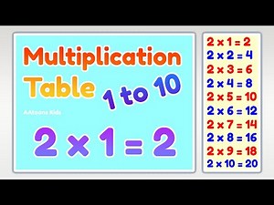Multiplication Table | multiplication table 1 to 10 | Table 1 to 10 | ‪@AAtoonsKids‬