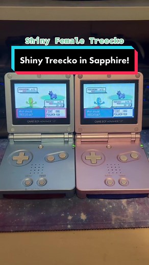 Shiny Treecko in Pokemon Ruby and Sapphire!
