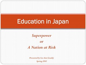 Education in Japan - SlideServe