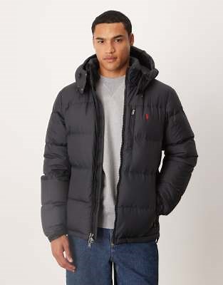 Polo Ralph Lauren Gorham icon logo insulated down puffer jacket in black | ASOS