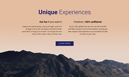Unique experiences - HTML Template by Nicepage