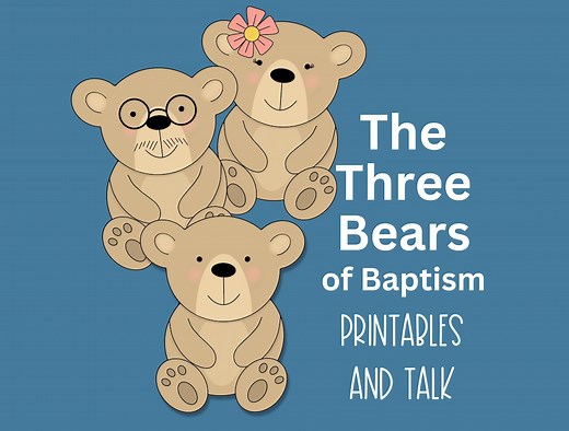 Three Bears of Baptism Printables and Talk | LDS Baptism Talk | Bear the Name of Christ | One Another's Burderns | Testimony | Baptism Talk - Etsy