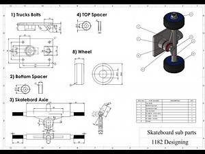 skateboard parts design in Solidworks