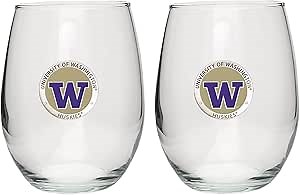 Heritage Pewter Washington Stemless Glass Goblets – Set of 2 | 15 OZ Goblet Wine Glasses | Expertly Crafted Pewter Glass