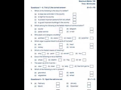 PCM SCHOLARSHIP 2025-26 CLASS 2 SYLLABUS AND MODEL Questions And Answers