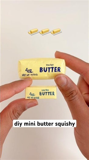 🧈 I Made the Viral Butter Squishy EVEN Smaller! #diy #squishy #papercrafts #fidget