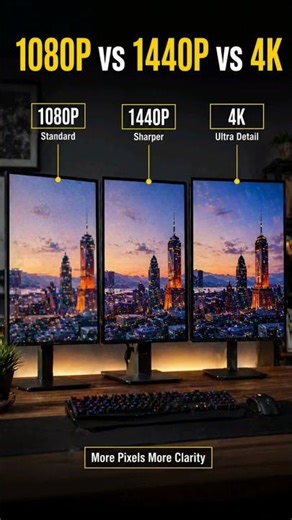 1080p vs 1440p vs 4K Explained ⚡ Which Screen Should You Buy? #shorts