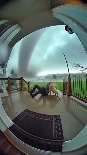 German Shepherd Saved by Woman from Porch in Storm