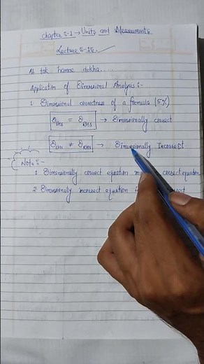 How to Check Dimensional Correctness of Equations | Class 11 Physics