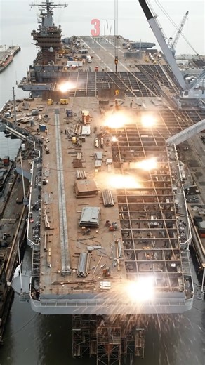 American Engineers Are Building a New Aircraft Carrier — Can You Guess Its Name?😎 #aircraftcarrier #military #engineering #MilitaryTech #usnavy | 3-Minute Magazine