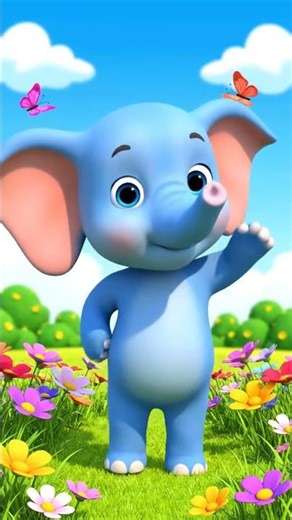 Happy Dancing Elephant 🐘💛 | Kids Short #nurseryrhymes #babymusic #kidssongs