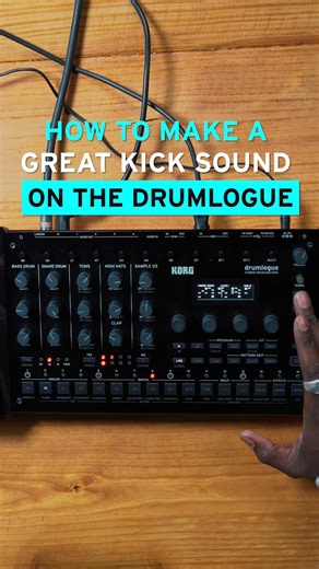 Let’s hone in on how to make a great kick sound on the KORG drumlogue three-fold hybrid drum machine! Follow along as Nothing_Neue breaks it down! The drumlogue’s front panel design is super intuitive for sound design, and for kicks, drumlogue has a lot of top end on its kicks straight out the box. Nothing_Neue tends to set the kicks bit lower & set the filter to roll off some of the high end of the kick as well! Using drive, you can add that high end back in, but little bit more controlled. Alm