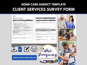 Home Care Client Satisfaction Survey Form Template: USA Compliant Agency Document | Non-medical Services - Etsy