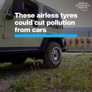 3.2K views · 111 reactions | These airless tyres could drive away punctures and particle pollution. Learn more about sustainable mobility: https://ow.ly/cURa50Pp6Hl | World Economic Forum | Facebook