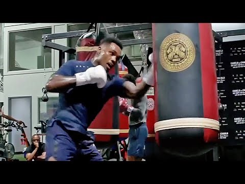 Jermell Charlo FIRST LOOK training for Canelo - Wrecking heavy bag with SPEED to dethrone Canelo!