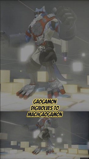 Gaogamon🐺 Digivolves to✈🐺Machgaogamon #digimonstorytimestranger #shortsfeed #shorts #gaming #digimon