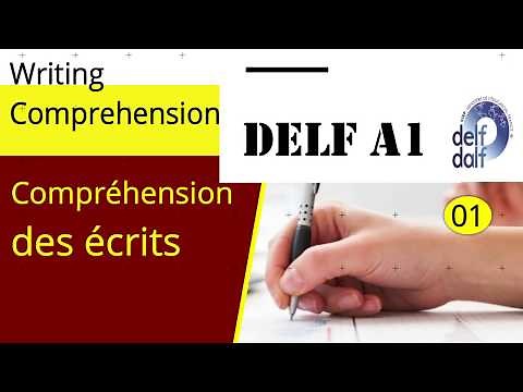 DELF A1 - Compréhension des écrits - Writing Comprehension Level A1 - Video 01