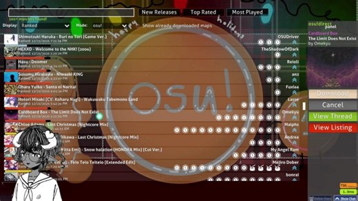 short osu! test stream (i have no maps)