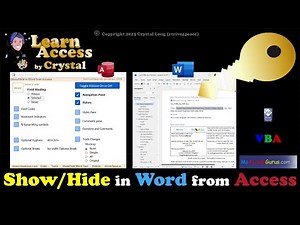 Show or Hide in Word from Access using VBA