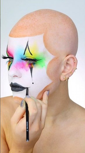 CRAZY NEON CLOWN Halloween makeup tutorial