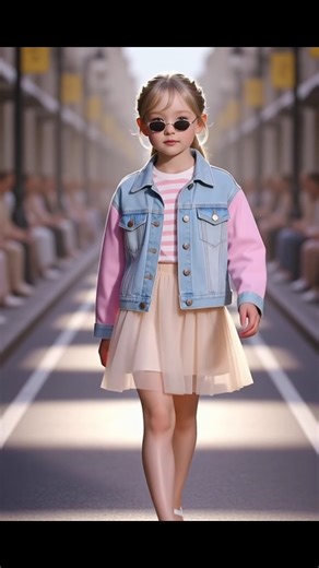 “Cute AI Kid Model ✨ 4 Outfits, 1 Short! 👗💫”