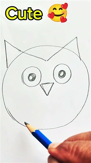 #easy #owl #drawing #shorts